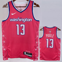 22/23 Wizards POOLE #13 Pink City Edition Top Quality Hot Pressing NBA Jersey
