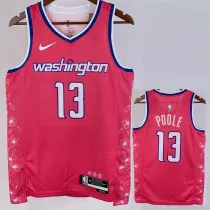 22/23 Wizards POOLE #13 Pink City Edition Top Quality Hot Pressing NBA Jersey