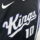 23/24 Kings DEROZAN #10 Black Away Top Quality Hot Pressing NBA Jersey