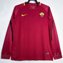 2017/2018 Roma Away Long Sleeve Retro Soccer Jersey