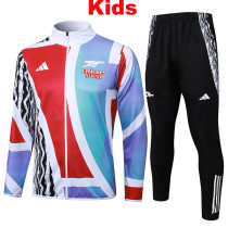 24/25  ARS Red & Blue Jigsaw puzzle Kids Jacket Tracksuit # E965童装