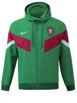 2024 Portugal Green hooded Windbreaker
