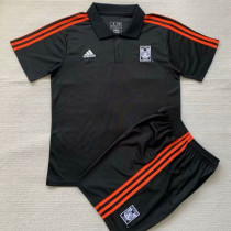 24/25 Tigres UANL Black casual version Kids Soccer Jersey(翻领)