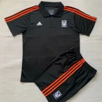 24/25 Tigres UANL Black casual version Kids Soccer Jersey(翻领)