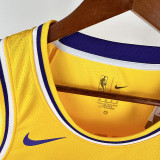 22/23 Lakers Russell Westbrook # 0 Yellow Top Quality Hot Pressing NBA Jersey(圆领）
