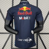 2024 F1 Red Bull  Royal Blue Polo Red Racing Suit (翻领、领带广告）