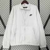 2024 New NK White Grey Windbreaker(后背带彩字、彩标）