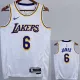 22/23 LAKERS JAMES #6 White Top Quality Hot Pressing NBA Jersey(圆领)