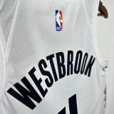 24/25 Nuggets WESTBROOK #4 White City Edition Top Quality Hot Pressing NBA Jersey
