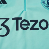 24/25 Man Utd Light Green Half Pull Tracksuit  (半拉链)