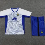 24/25 INT White # blue stripes Training Short Suit