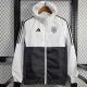 24/25 Germany White & Black  Hooded Windbreaker