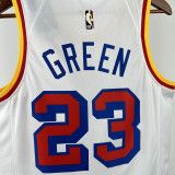 24/25 WARRIORS GREEN # 23 White Retro Top Quality Hot Pressing NBA Jersey