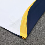 24/25 RMA White Player Version Half Pull Tracksuit  (球员版白、半拉链)