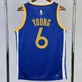 22/23 WARRIORS YOUNG #6 Blue Top Quality Hot Pressing NBA Jersey (V领)