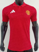 2025  Man Utd Red  Player Version  Polo Shirt