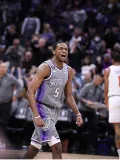 22/23 Kings FOX #5 Grey City Edition Top Quality Hot Pressing NBA Jersey