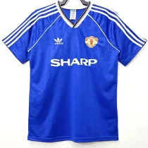 1988/1990 Man Utd Away Blue Retro Soccer Jersey