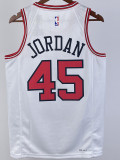 22/23 BULLS JORDAN #45 White Top Quality Hot Pressing NBA Jersey