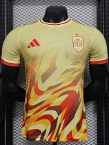 2024 Spain Yellow Red Special Edition Player Version Soccer Jersey