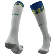 2024 Brazil  Home White  socks