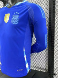 24/25 Argentina Away  Long Sleeve  Player Version Soccer Jersey(长袖球员)