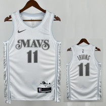 24/25 Dallas Mavericks IRVING #11 White  City Edition  Top Quality Hot Pressing Retro NBA Jersey