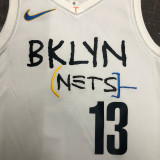 22/23 Nets HARDEN #13 White City Edition Top Quality Hot Pressing NBA Jersey