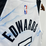 24/25 TIMBERWOLVES EDWARDS #5 White City Edition Top Quality Hot Pressing NBA Jersey