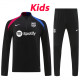24/25 BAR Black Kids Half Pull Tracksuit  (童装、半拉链)