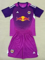 25/26  New York Red Bulls Purple Goalkeeper Kids Soccer Jersey