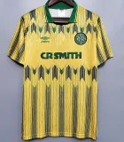 1988/1991 Celtic Away Yellow Retro Soccer Jersey