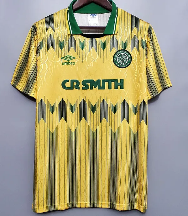 1988/1991 Celtic Away Yellow Retro Soccer Jersey
