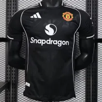 25/26  Man Utd Black Special Edition Player Version Soccer Jersey(白边）