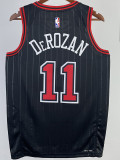 22/23 BULLS DEROZAN #11 Black Top Quality Hot Pressing NBA Jersey (Trapeze Edition) 飞人版