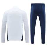 24/25 Marseille White& Blue pants Half Pull Tracksuit  (半拉链、宝蓝裤)
