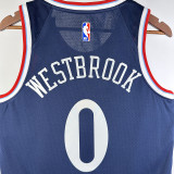 24/25 Clippers WESTBROOK #0 Navy Blue Away Top Quality Hot Pressing NBA Jersey