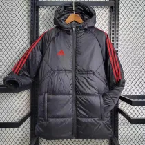 23/24 AD Black Hooded Cotton Coat Red Edge (红色边) 棉衣