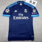 2015/2016 RMA Away Blue Retro Soccer Jersey