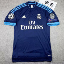2015/2016 RMA Away Blue Retro Soccer Jersey