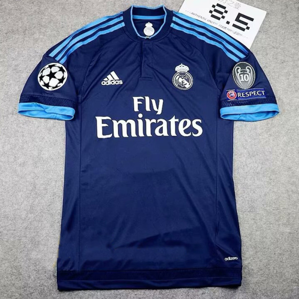 2015/2016 RMA Away Blue Retro Soccer Jersey