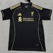 25/26  LIV Black Gold Edition Fans Soccer Jersey