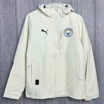 24/25 Man City White Hooded Windbreaker(Y15冲锋衣）