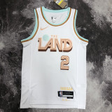 22/23 Cleveland Cavaliers IRVING #2 White City Edition Top Quality Hot Pressing NBA Jersey