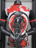 24/25 Japan Red and Black Blade Warriors Player Version Soccer Jersey