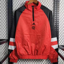 24/25 Flamengo Red &Black Half Pull  Windbreaker(黑袖）