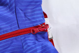 2023 Spain Blue & Red Double Sided Windbreaker (双面风衣)(刺绣)