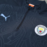 24/25 Man City Royal Blue Half Pull Tracksuit  (半拉链)