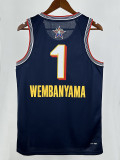 24/25 ALL-STAR WEMBANYAMA #1 Royal Blue Top Quality Hot Pressing NBA Jersey