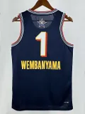 24/25 ALL-STAR WEMBANYAMA #1 Royal Blue Top Quality Hot Pressing NBA Jersey